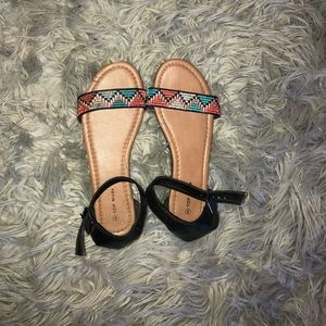 Aztec Ankle Strapped Sandals
